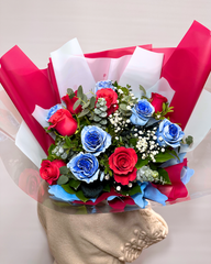 Ruby & Sapphire Rose Bouquet