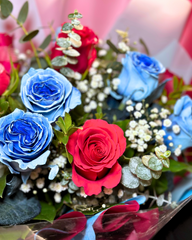 Ruby & Sapphire Rose Bouquet