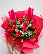 Scarlet Embrace Rose Bouquet